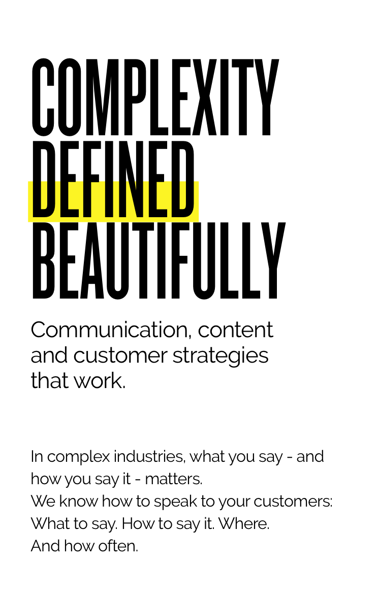 Complexity defined beautifully